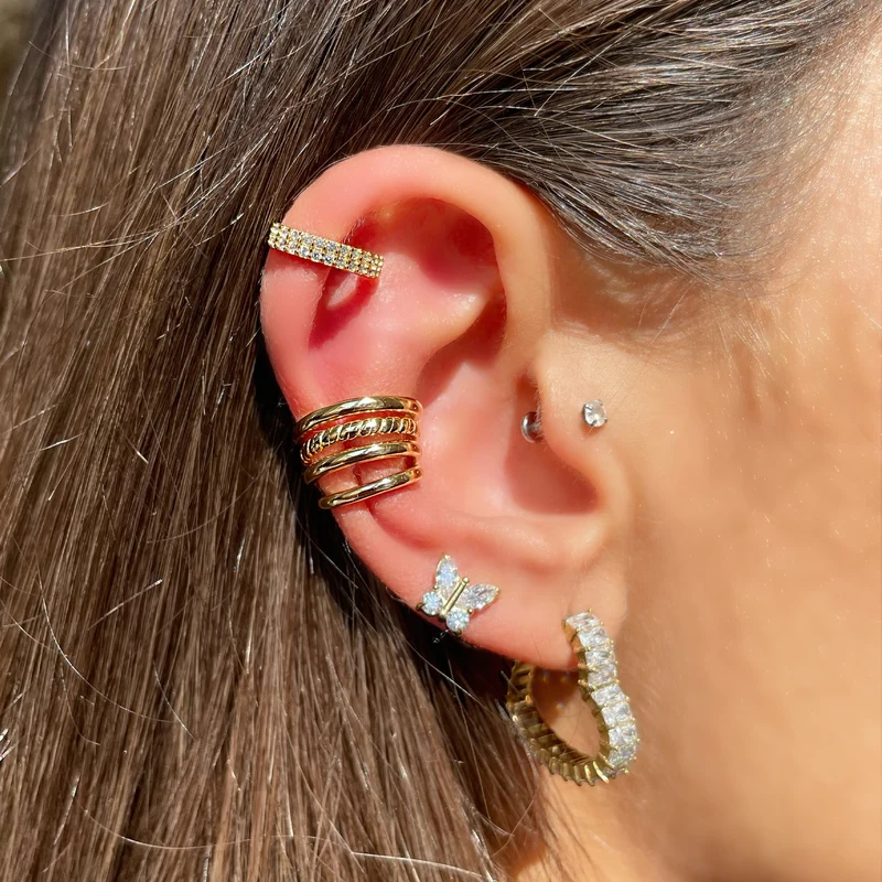 Double Shine Ear Cuff | 925 Echtsilber