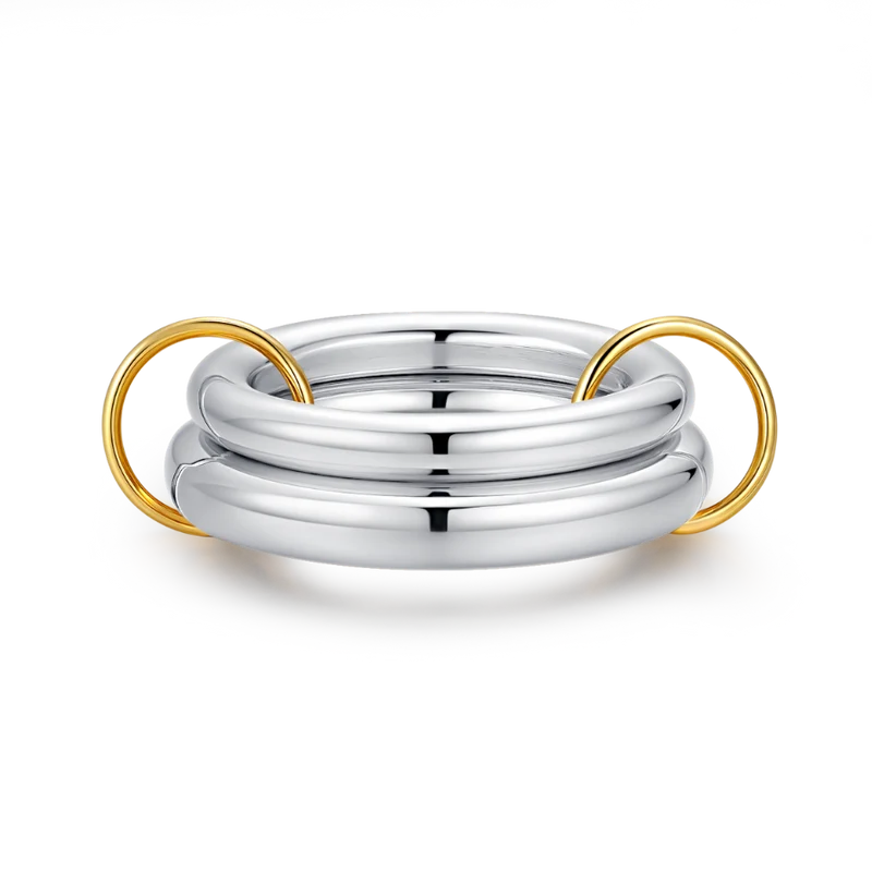 Double Infinity Flow Ring 18K Vergoldet