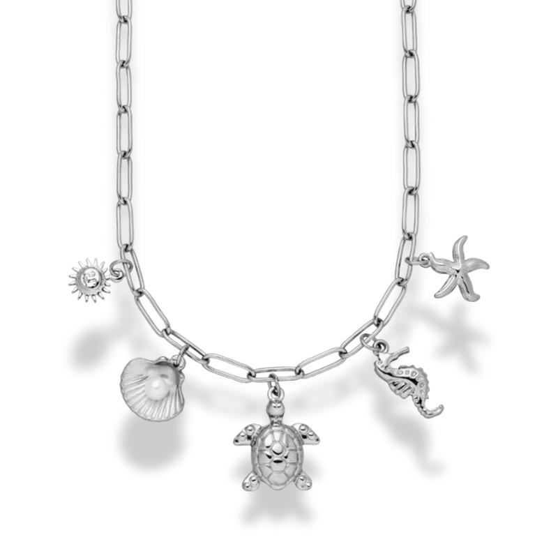 Seashore Turtle Charm Kette 14K Vergoldet