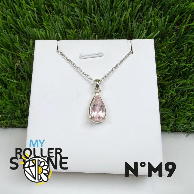 Morganit-Anhänger aus 925er Sterlingsilber #M9