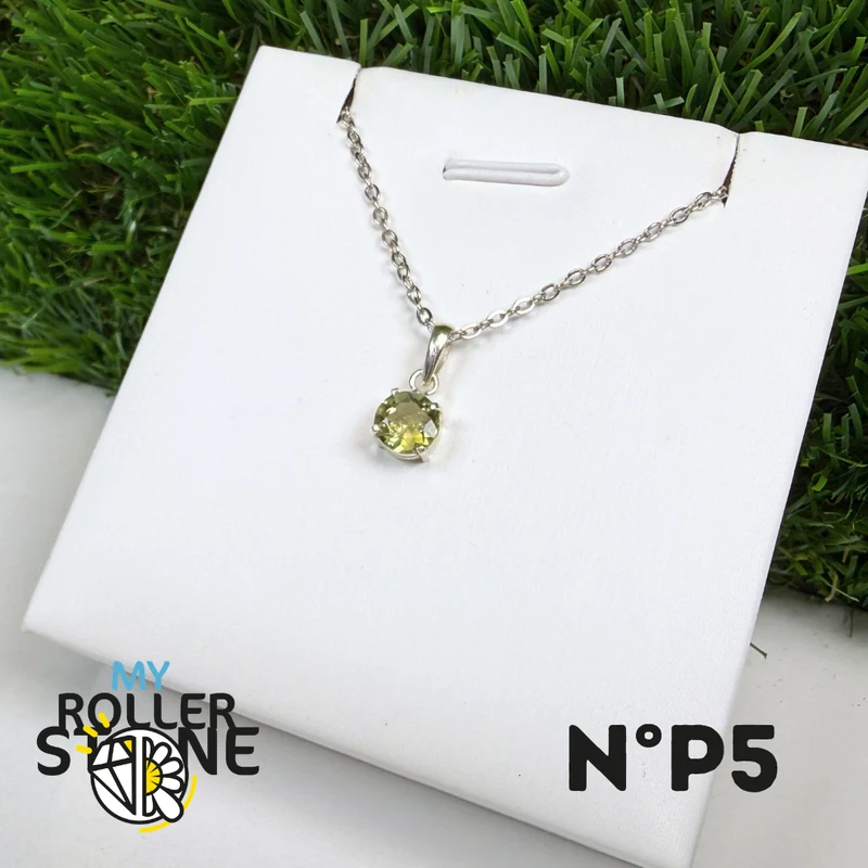 Anhänger aus brasilianischem Peridot, 925er Sterlingsilber #5