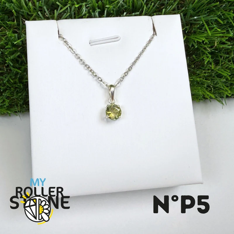 Anhänger aus brasilianischem Peridot, 925er Sterlingsilber #5