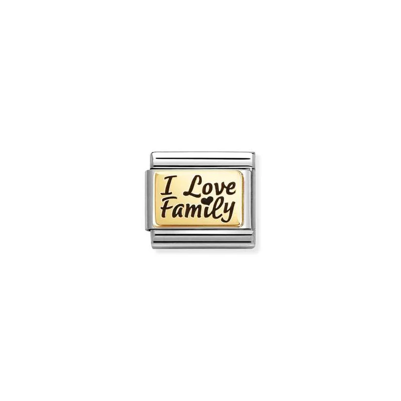 Classic Gold and Enamel I Love Family Friends & Family Charms