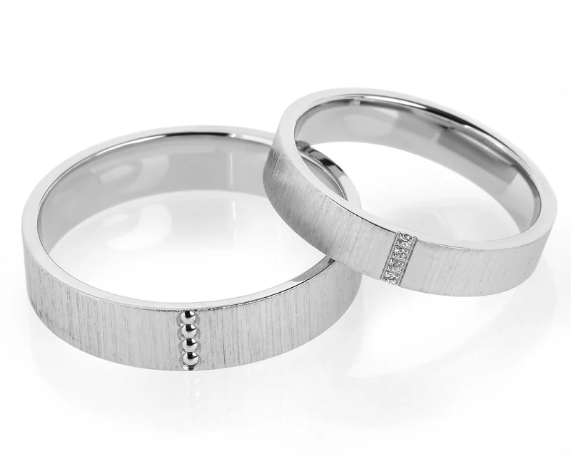 MODERNE SILBERRINGE MIT ZIRKONIA ELEGANTE RINGE PAARRINGE 925 SILBER VERLOBUNG