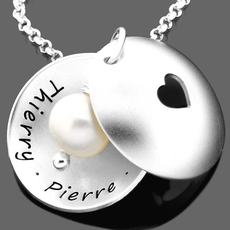 MEDAILLON MIT HERZ FAMILIENSCHMUCK GESCHENK MAMA 925 SILBER HALSKETTE DAMEN MIT GRAVUR