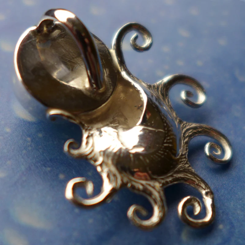 Aquamarin Kette Schnecke Sterling Silber tri