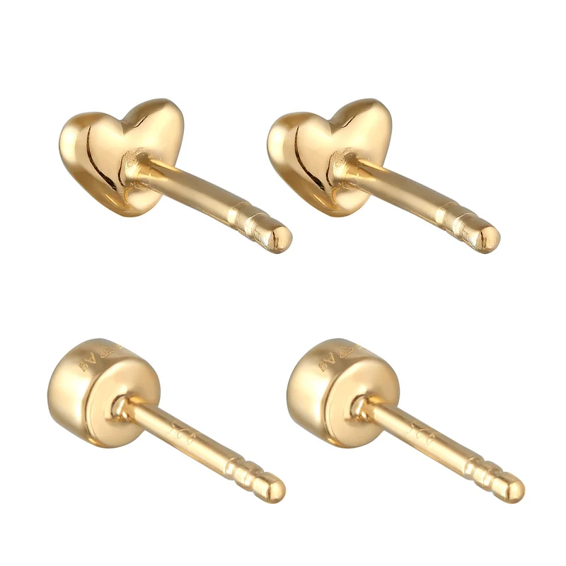 Ohrstecker Set Herz | Mit Kristallen von Swarovski® (Weiß)