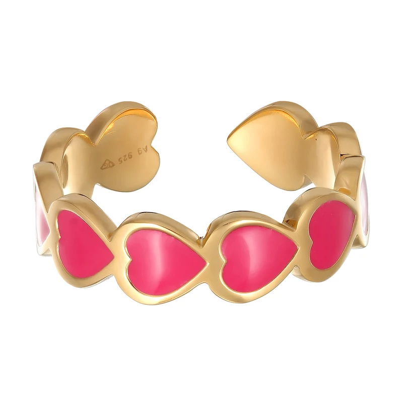 Ring Offen Herz | Emaille