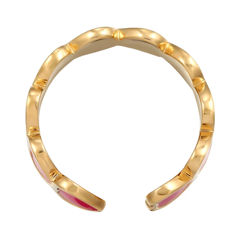 Ring Offen Herz | Emaille