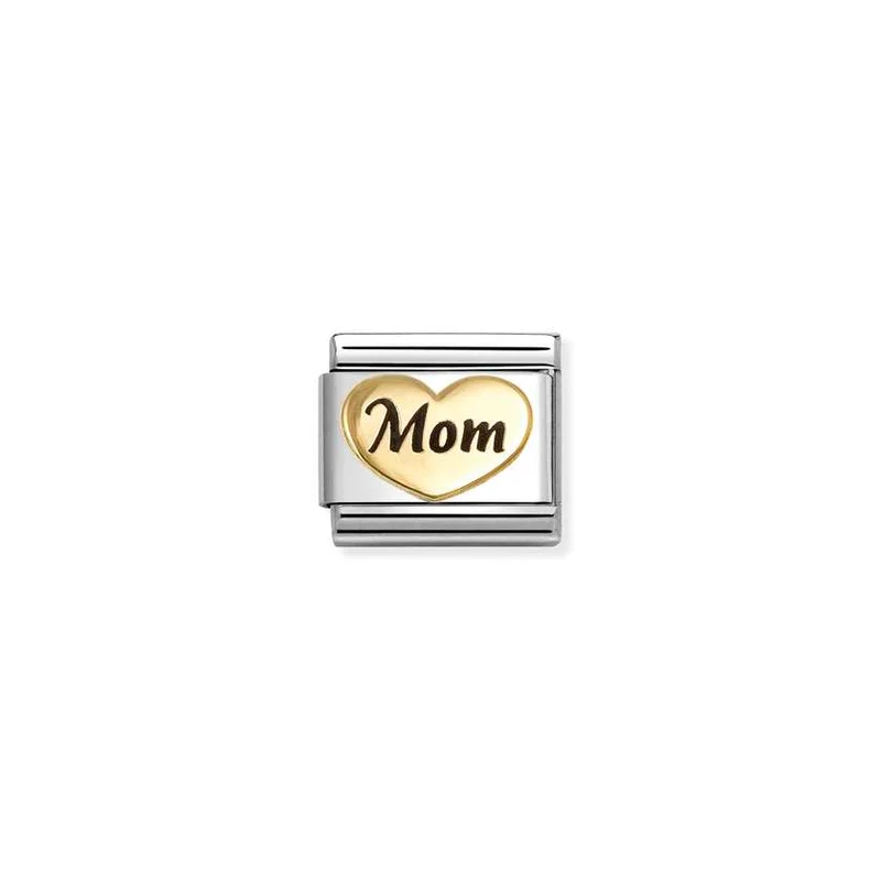 Classic Gold and Enamel Mom Heart Friends & Family Charms