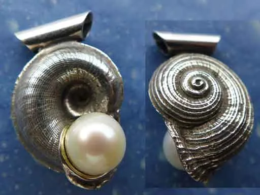 Anhänger Perle Runde Sonnenuhrschnecke