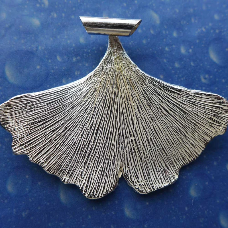Anhänger Ginkgo Blatt Silber m