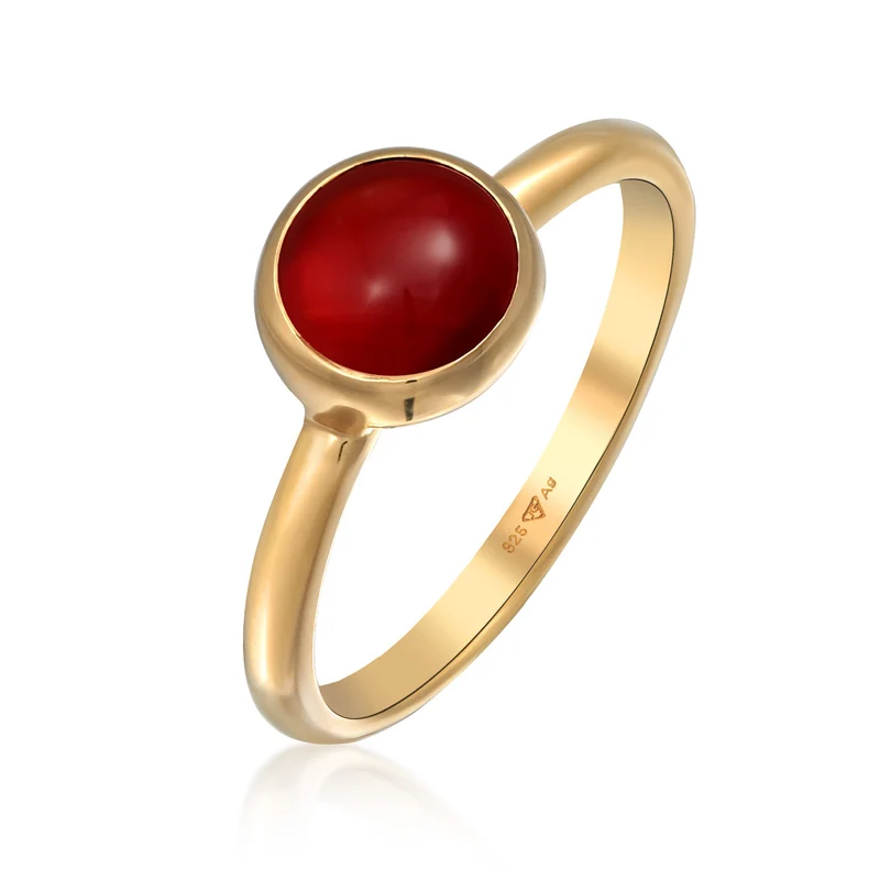 Solitär-ring | Karneol (Rot)