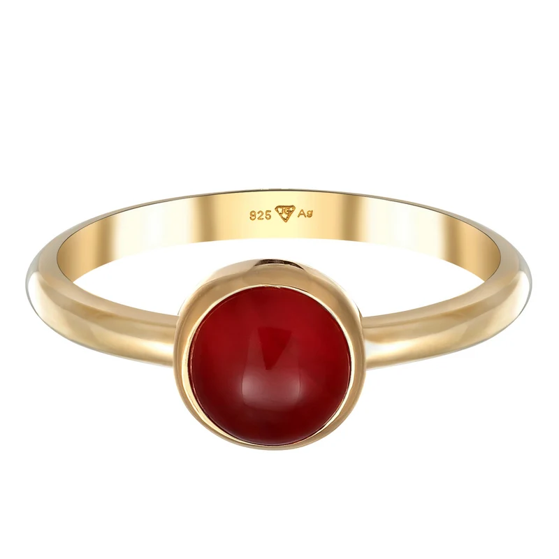 Solitär-ring | Karneol (Rot)