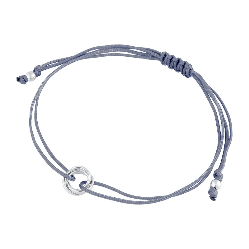 Armband Kreis | Nylon (Grau)