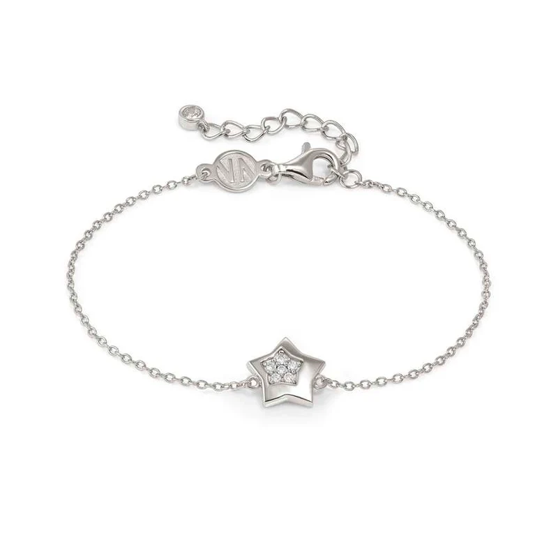 Petit Sparkle Silver Star Bracelet with CZ