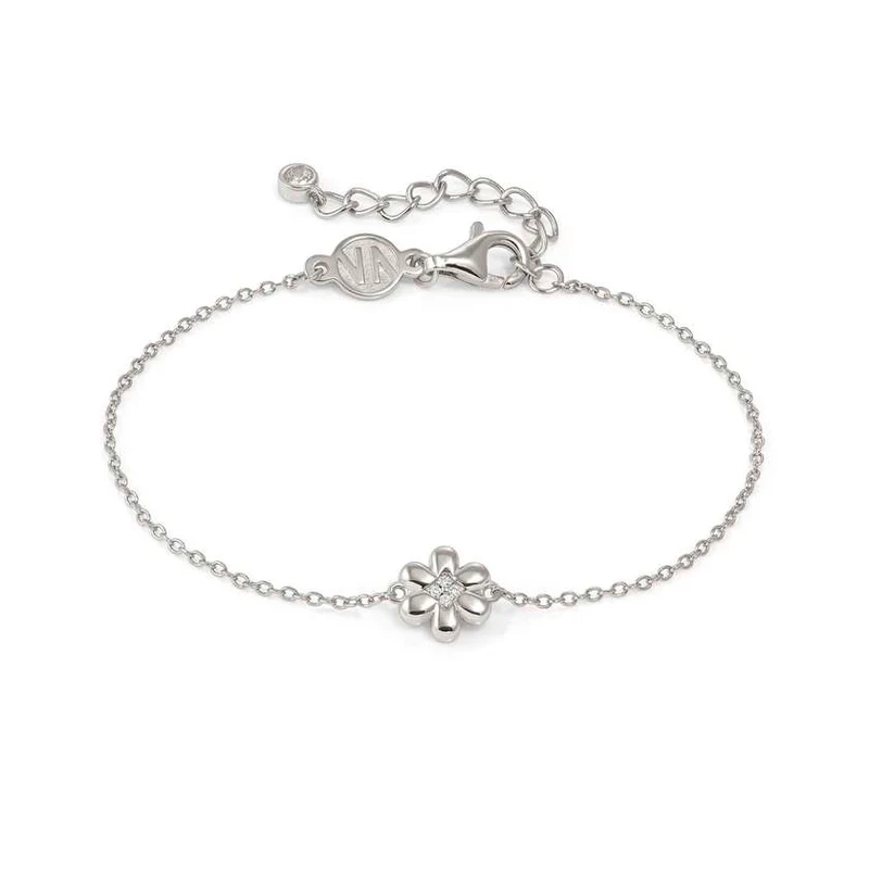 Petit Sparkle Silver Flower Bracelet with CZ
