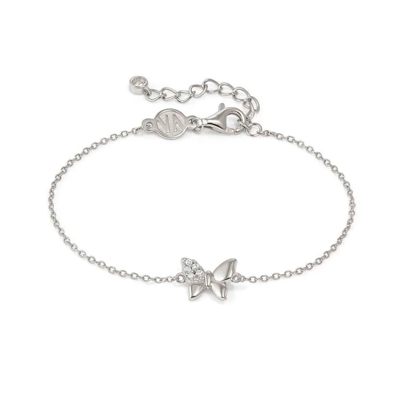 Petit Sparkle Silver Butterfly Bracelet with CZ