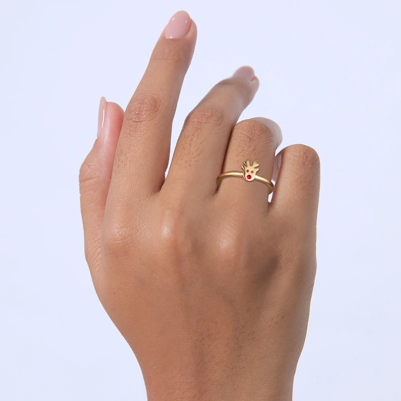 Ring Rentier | Mit Kristallen von Swarovski® (Rot)