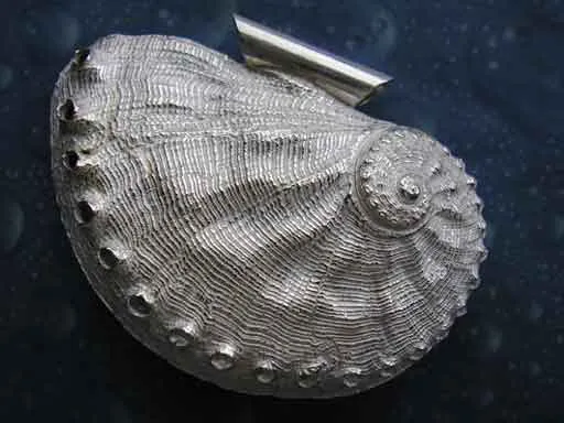 Abalone Schmuck Silber Anhänger xxl