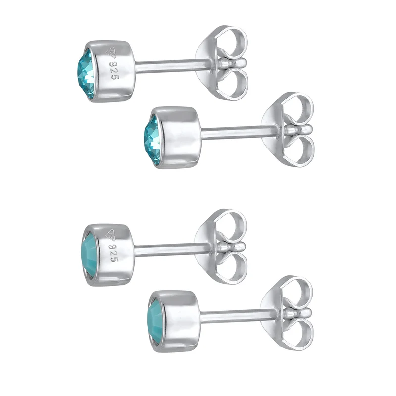 Ohrstecker Set | Kristall (Türkis)