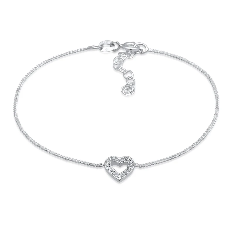Armband Herz | Mit Kristallen von Swarovski® (Weiß)
