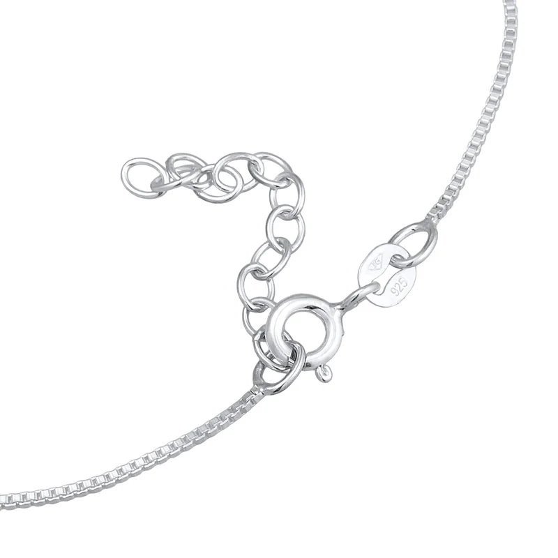 Armband Herz Anhänger | Mit Kristallen von Swarovski® (Weiß)