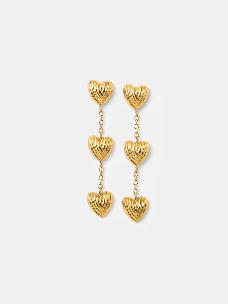 Trio Hearts Ohrringe