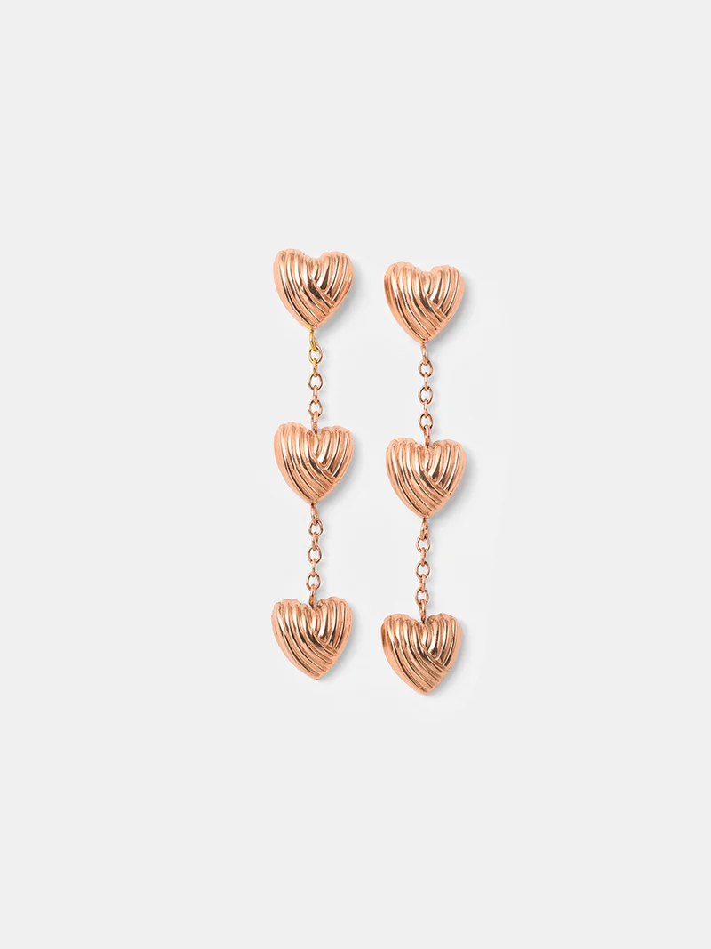 Trio Hearts Ohrringe