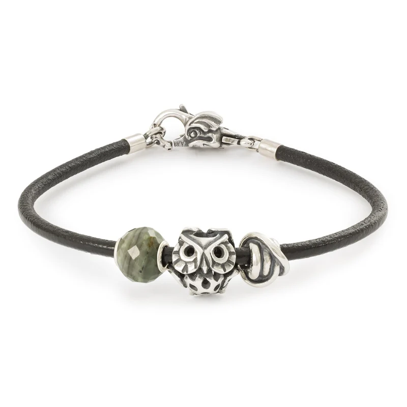 Lederarmband Single, Schwarz