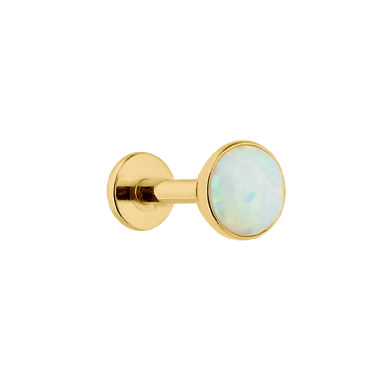 Opal Round Labret Piercing