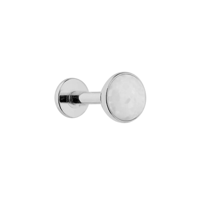 Opal Round Labret Piercing