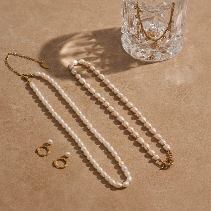 Pearl Abbaddon Kette Gold
