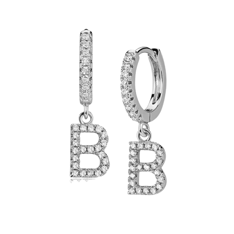 Hi-Life Letter Huggie Ohrringe 18K Vergoldet