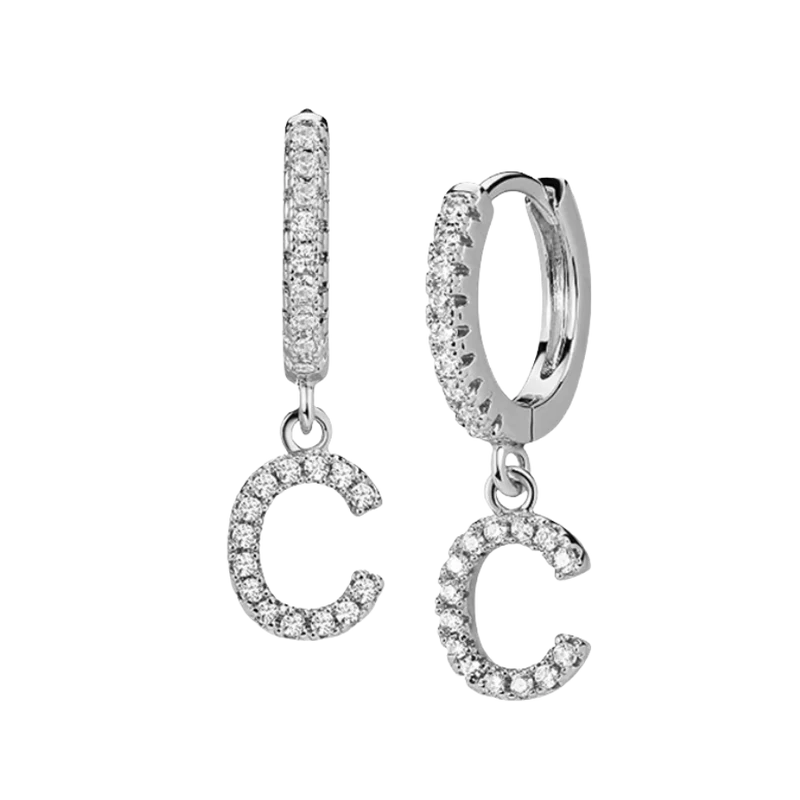 Hi-Life Letter Huggie Ohrringe 18K Vergoldet