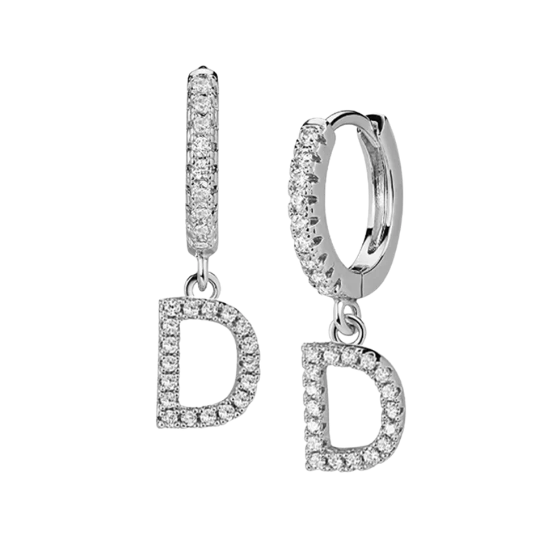 Hi-Life Letter Huggie Ohrringe 18K Vergoldet