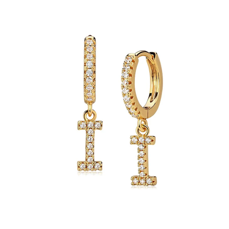 Hi-Life Letter Huggie Ohrringe 18K Vergoldet