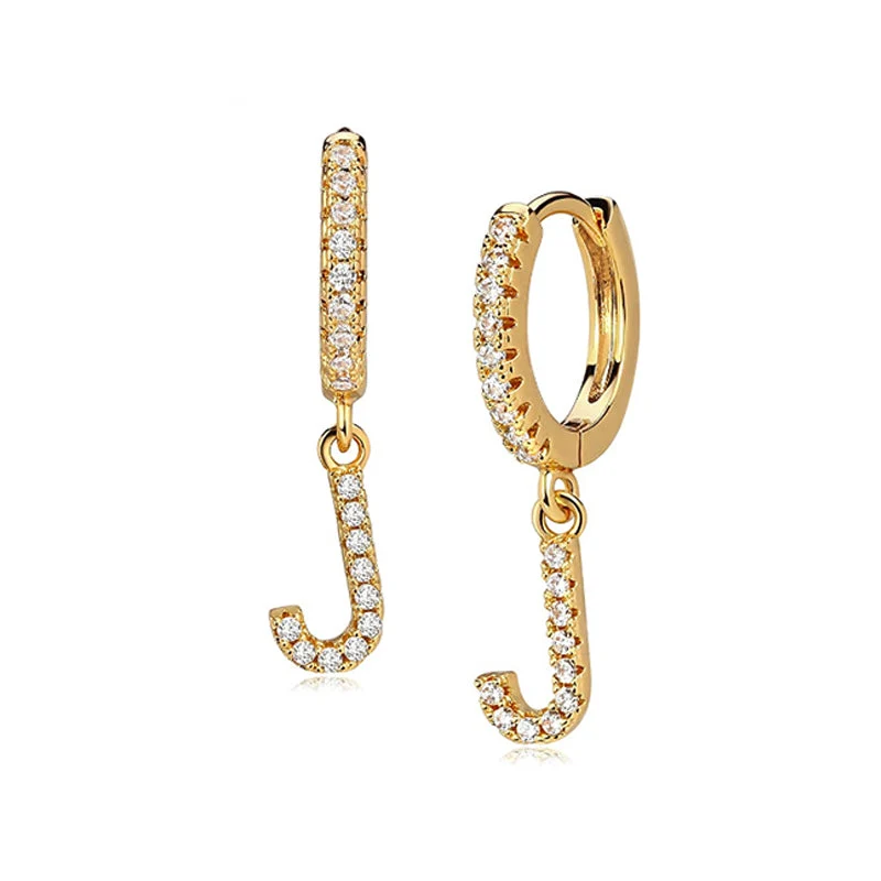 Hi-Life Letter Huggie Ohrringe 18K Vergoldet