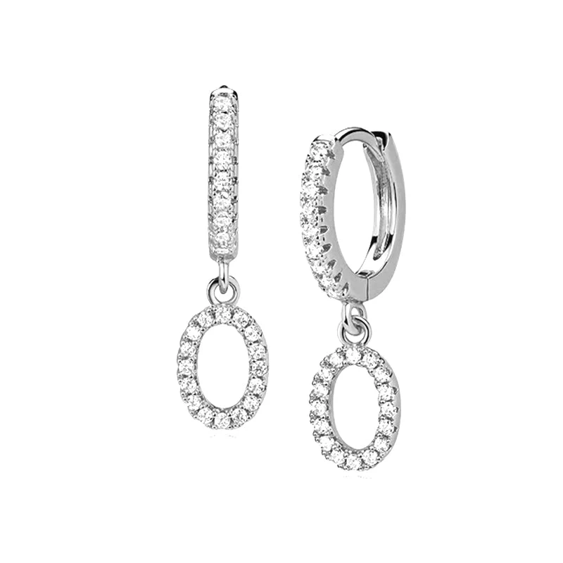 Hi-Life Letter Huggie Ohrringe 18K Vergoldet