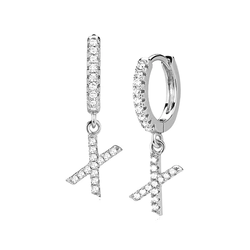 Hi-Life Letter Huggie Ohrringe 18K Vergoldet