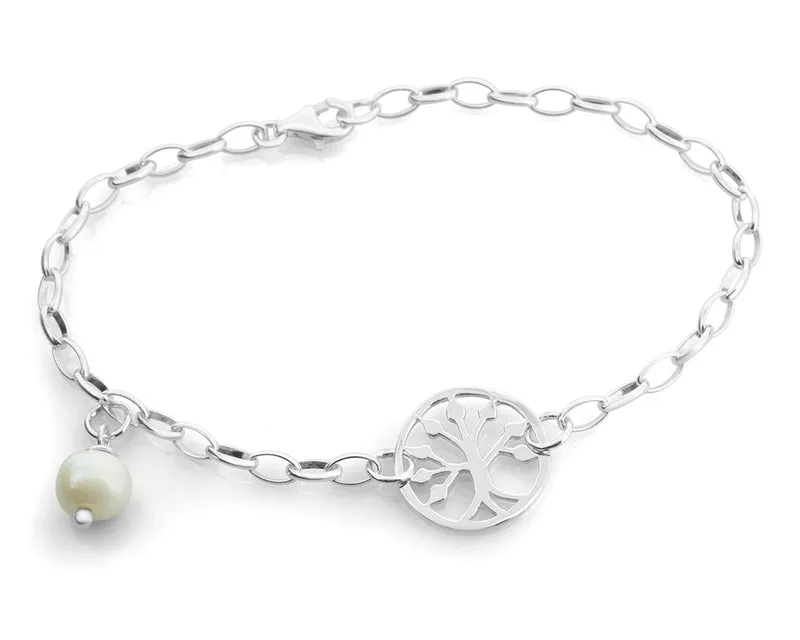 ARMBAND LEBENSBAUM , FAMILIENSCHMUCK, GESCHENKSCHACHTEL