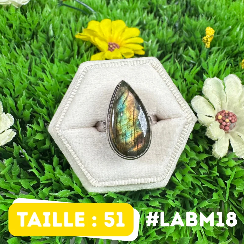 Silberner Labradorit-Multifire-Ring #LABM18