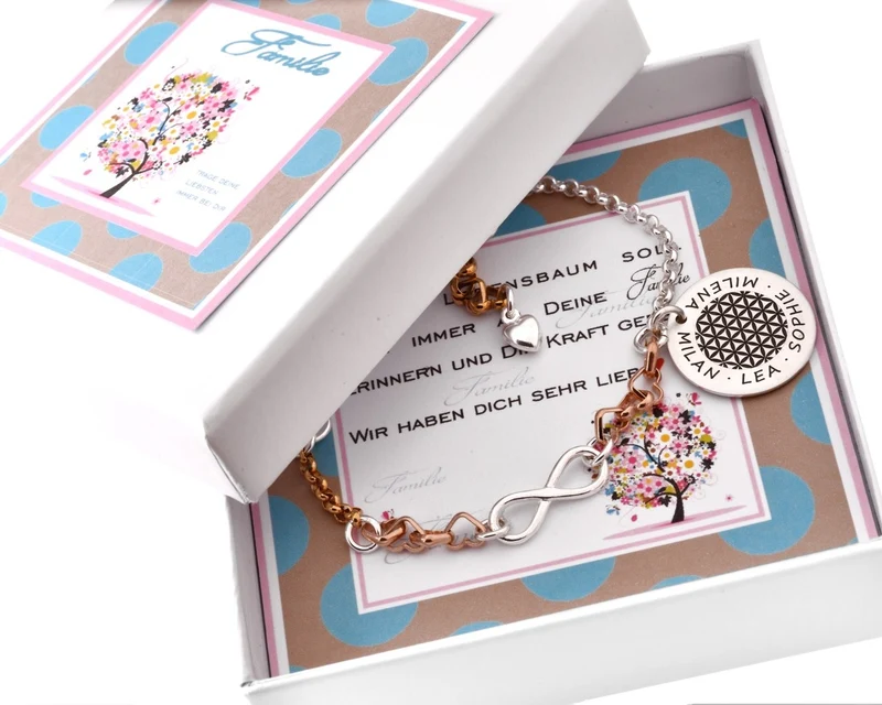 ARMBAND FAMILIENSCHMUCK NAMEN INFINITY SCHMUCK