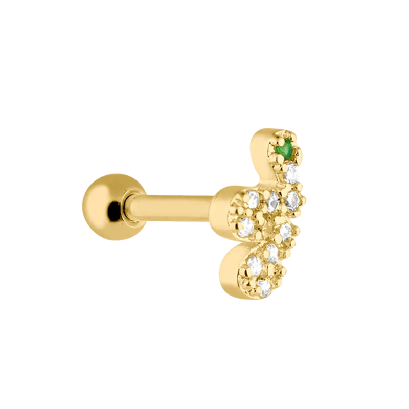 Green Snake Ohr Piercing