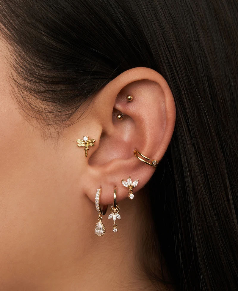 Bee Ohr Piercing Gold
