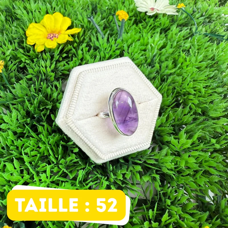 925 Silber Amethyst Ring #200
