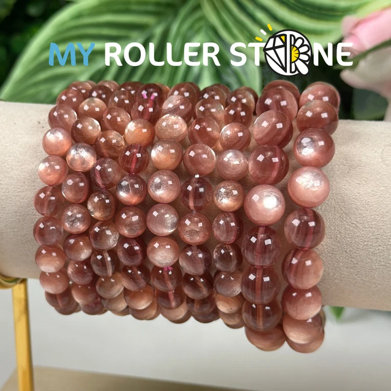 Lepidolith-Armband, rosa Glimmer 5A