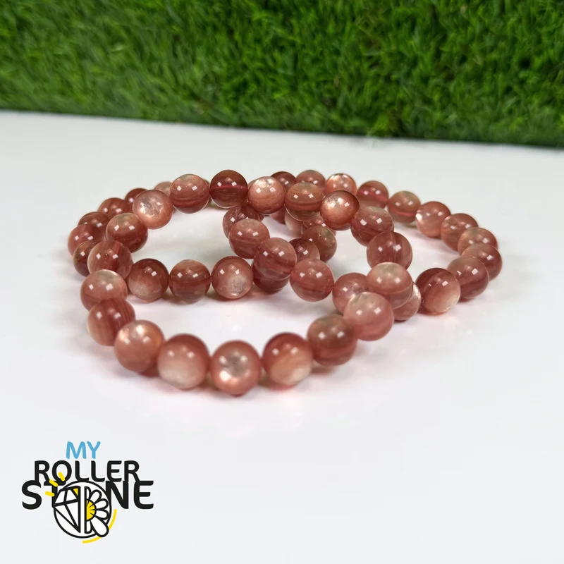 Lepidolith-Armband, rosa Glimmer 5A