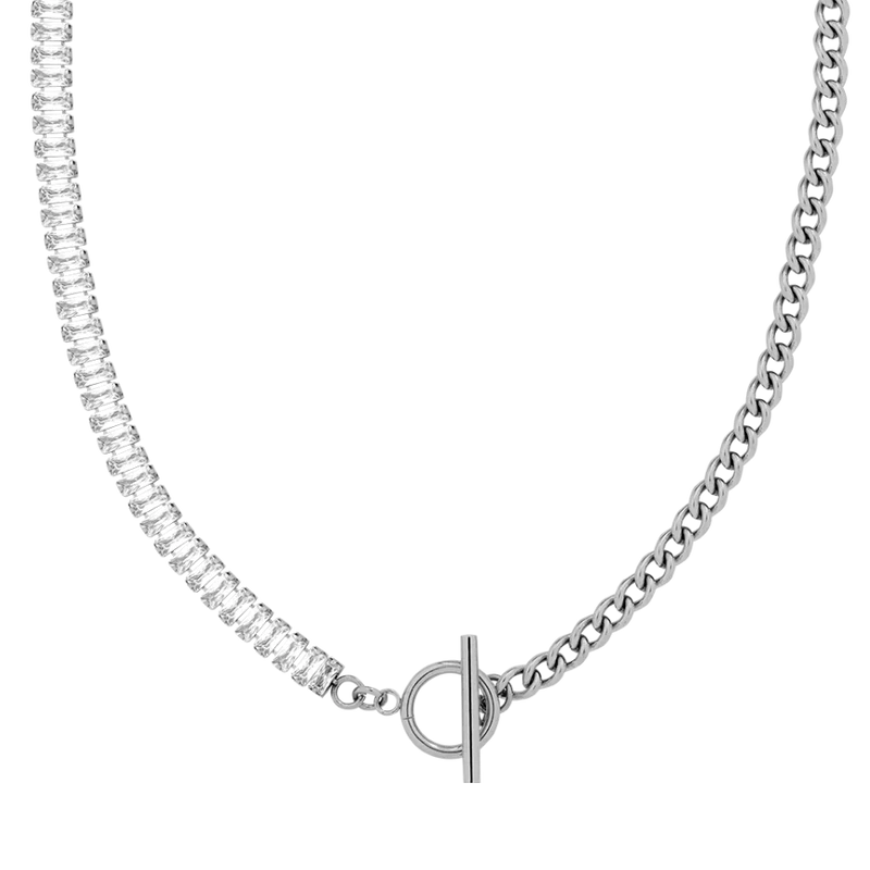 Nereya Baguette T-Bar Kette 14K Vergoldet