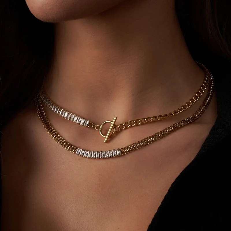 Nereya Baguette Fine Kette Gold